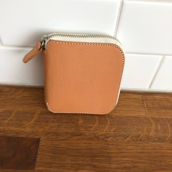 Le Bas veg tan leather small zip wallet - Picture 2 of 3